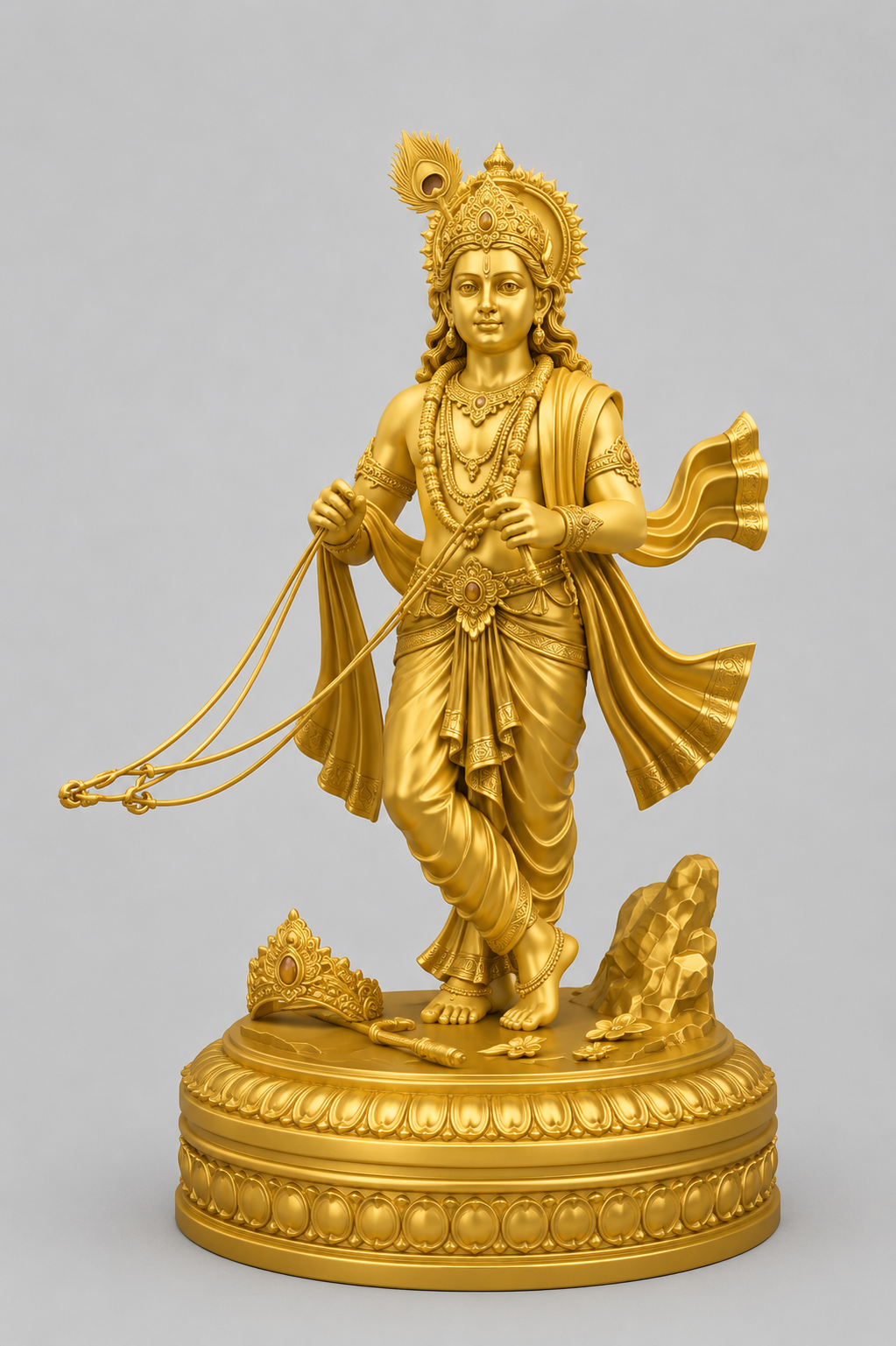 Krishna Holding Rath Ropes 3D Model (5 Inch)